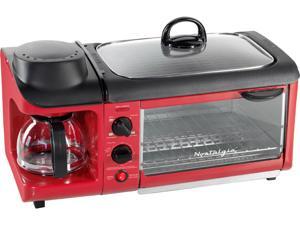 Nostalgia BSET300RETRORED Retro Series 3-in-1 Family Size Breakfast Station, Red Nostalgia BSET300RETRORED Retro Series 3-in-1 Family Size Breakfast Station, Red
