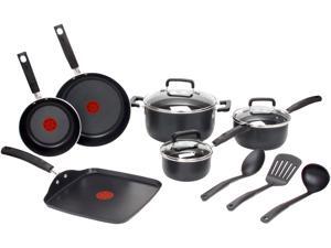 T-fal C530SC74 Signature Nonstick Expert Thermo-Spot Heat Indicator Dishwasher Safe Cookware Set, 12-Piece, Black T-fal C530SC74 Signature Nonstick Expert Thermo-Spot Heat Indicator Dishwasher Safe Cookware Set, 12-Piece, Black