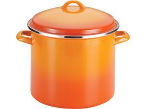 Rachael Ray 59025 Enamel on Steel 12-Quart Covered Stockpot, Orange Gradient Rachael Ray 59025 Enamel on Steel 12-Quart Covered Stockpot, Orange Gradient