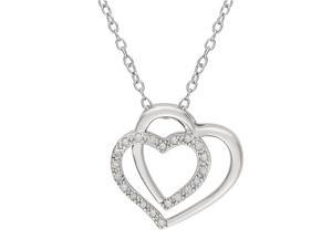 1/10 ct. Diamond Sterling Silver Heart Pendant 1/10 ct. Diamond Sterling Silver Heart Pendant