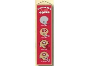 San Francisco 49ers Wool 8 in. x 32 in. Heritage Banner San Francisco 49ers Wool 8 in. x 32 in. Heritage Banner