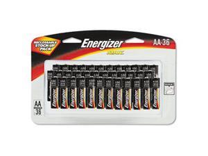 ENERGIZER Max 1.5V AA Alkaline Battery, 36-pack ENERGIZER Max 1.5V AA Alkaline Battery, 36-pack