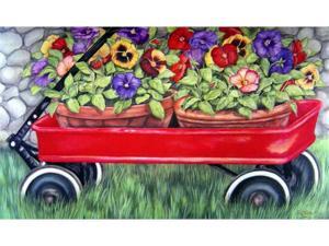 Custom Printed Rugs Dm-29 Little Red Wagon Door Mat Custom Printed Rugs Dm-29 Little Red Wagon Door Mat