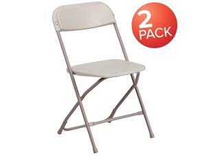 Flash Furniture 2-LE-L-3-BEIGE-GG Hercules 650 lbs Premium Beige Plastic Folding Chair - Pack of 2 Flash Furniture 2-LE-L-3-BEIGE-GG Hercules 650 lbs Premium Beige Plastic Folding Chair - Pack of 2