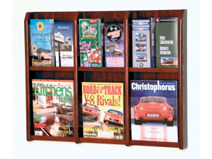 Wooden Mallet Home Office Divulge 6 Magazine 12 Brochure Wall Display Rack with Brochure Inserts Mahogany Wooden Mallet Home Office Divulge 6 Magazine 12 Brochure Wall Display Rack with Brochure Inserts Mahogany