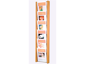 Wooden Mallet Stance 6 Pocket Magazine Holders Wall Display Rack 6H Light Oak Wooden Mallet Stance 6 Pocket Magazine Holders Wall Display Rack 6H Light Oak