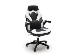 OFM Essentials Collection Racing Style Bonded Leather Gaming Chair, in White (ESS-3085-WHT) OFM Essentials Collection Racing Style Bonded Leather Gaming Chair, in White (ESS-3085-WHT)