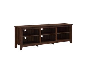 Offex 70" Wood Media TV Stand Storage Console - Dark Walnut Offex 70" Wood Media TV Stand Storage Console - Dark Walnut