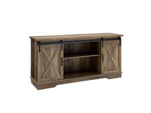 Offex 58" Sliding Barn Door TV Media Stand Console - Rustic Oak Offex 58" Sliding Barn Door TV Media Stand Console - Rustic Oak