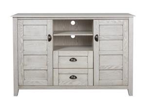 Offex Home 52" Rustic Chic Solid Wood TV Console Stand - White Wash Offex Home 52" Rustic Chic Solid Wood TV Console Stand - White Wash