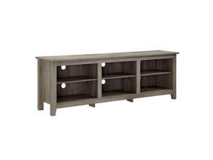 Offex 70" Wood Media TV Stand Storage Console - Grey Wash Offex 70" Wood Media TV Stand Storage Console - Grey Wash