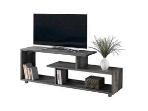 Offex 60" Urban Industrial Rustic Solid Pine Wood TV Console - Grey Offex 60" Urban Industrial Rustic Solid Pine Wood TV Console - Grey