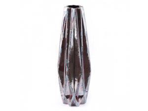 Zuo Home Decorative Faceta Ld Vase - Distressed Brown Zuo Home Decorative Faceta Ld Vase - Distressed Brown