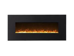 Gibson Living Room Decor Lawrence 50" Crystal Electric Wall Mounted Fireplace Black Gibson Living Room Decor Lawrence 50" Crystal Electric Wall Mounted Fireplace Black