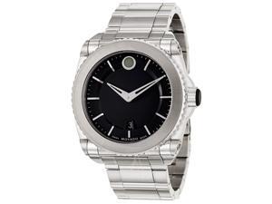 Movado Master Black Dial Titanium Bezel Stainless Steel Mens Watch 0606550 Movado Master Black Dial Titanium Bezel Stainless Steel Mens Watch 0606550