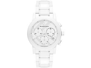 Burberry White Ceramic Chronograph Mens Watch BU9080 Burberry White Ceramic Chronograph Mens Watch BU9080