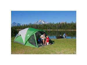 Coleman Evanston Screened 6 Person Tent Snag-Free Continuous Pole Sleeves w/ 1 D-Door & 1 Room Coleman Evanston Screened 6 Person Tent Snag-Free Continuous Pole Sleeves w/ 1 D-Door & 1 Room