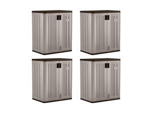 Suncast 9 Cu Ft Heavy Duty Resin Garage Base Storage Cabinet, Platinum (4 Pack) Suncast 9 Cu Ft Heavy Duty Resin Garage Base Storage Cabinet, Platinum (4 Pack)