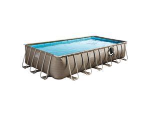 Summer Waves 24 x 12 Foot Elite Rectangular Swimming Pool, Basket Weave Wicker Summer Waves 24 x 12 Foot Elite Rectangular Swimming Pool, Basket Weave Wicker