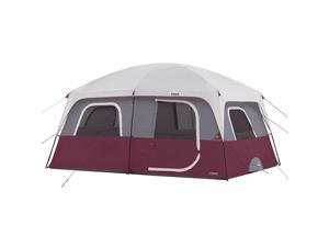 CORE Straight Wall 14 x 10 Foot 10 Person Cabin Tent with 2 Rooms & Rainfly, Red CORE Straight Wall 14 x 10 Foot 10 Person Cabin Tent with 2 Rooms & Rainfly, Red