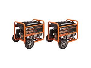 Generac GP Series 3250 3750 Watt Gas Powered Camping Portable Generator (2 Pack) Generac GP Series 3250 3750 Watt Gas Powered Camping Portable Generator (2 Pack)
