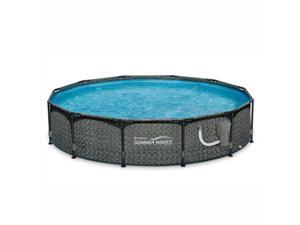 Summer Waves 12' x 33" Above Ground Pool Set w/ Pump, Dark Wicker Summer Waves 12' x 33" Above Ground Pool Set w/ Pump, Dark Wicker