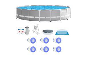 Intex Prism Frame Above Ground Pool Set w/ Type A Replacement Filters (6 Pack) Intex Prism Frame Above Ground Pool Set w/ Type A Replacement Filters (6 Pack)