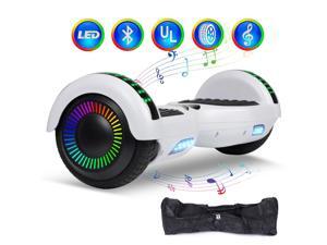 Felimoda Plating Dazzle Hoverboard Two-Wheel Self Balancing Scooter 6.5" with Bluetooth Speaker and LED Lights Electric Scooter for Adult Kids Gift UL 2272 Certified (White) Felimoda Plating Dazzle Hoverboard Two-Wheel Self Balancing Scooter 6.5" with Bluetooth Speaker and LED Lights Electric Scooter for Adult Kids Gift UL 2272 Certified (White)