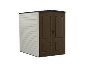Rubbermaid 1967674 Large Outdoor Gardening & Tools Vertical Storage Shed, Brown Rubbermaid 1967674 Large Outdoor Gardening & Tools Vertical Storage Shed, Brown