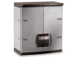 Rubbermaid 788800MICHR 24-in Mica and Charcoal Wall Cabinet Rubbermaid 788800MICHR 24-in Mica and Charcoal Wall Cabinet