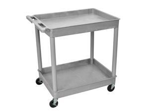 Luxor TC11-G 2 Large Tub Shelves Rolling Utility Cart 32"W x 24"D x 37.5"H - Gray Luxor TC11-G 2 Large Tub Shelves Rolling Utility Cart 32"W x 24"D x 37.5"H - Gray