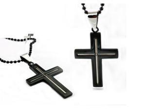 Black Stainless Steel Men's Cross Pendant Black Stainless Steel Men's Cross Pendant