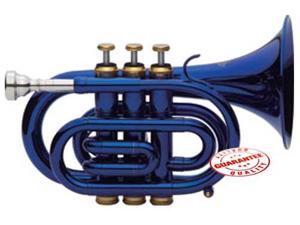 Fever Blue Pocket Trumpet With Case, WALPOKL-BL Fever Blue Pocket Trumpet With Case, WALPOKL-BL