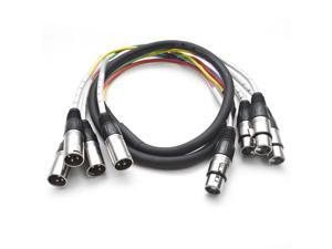 Seismic Audio - 4 Channel XLR Snake Cable 5 Foot Pro Audio Colored Snake Cable Seismic Audio - 4 Channel XLR Snake Cable 5 Foot Pro Audio Colored Snake Cable