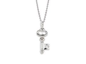 .925 Sterling Silver Unique Oval Skeleton Key Charm .925 Sterling Silver Unique Oval Skeleton Key Charm