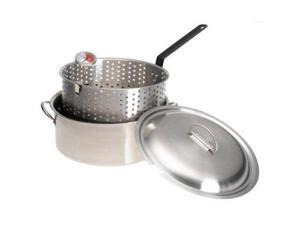 Bayou Classic 10-Quart Stainless Steel Fry Pot with Lid and Basket Bayou Classic 10-Quart Stainless Steel Fry Pot with Lid and Basket