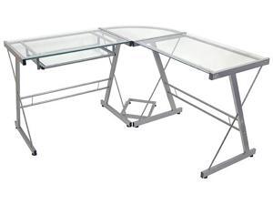Walker Edison Furniture D51L29-3-Piece Contemporary Desk Walker Edison Furniture D51L29-3-Piece Contemporary Desk