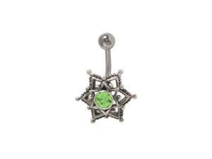 Star Belly Button Ring with Jewel Star Belly Button Ring with Jewel