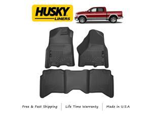 Husky WeatherBeater Black Floor Mats 2009-2017 Dodge Ram 1500 2500 3500 Crew Cab Husky WeatherBeater Black Floor Mats 2009-2017 Dodge Ram 1500 2500 3500 Crew Cab