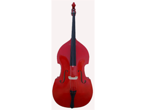 Merano 1/8 Size Red Student Double Bass with Carrying Soft Bag, Bow + Free Rosin Merano 1/8 Size Red Student Double Bass with Carrying Soft Bag, Bow + Free Rosin