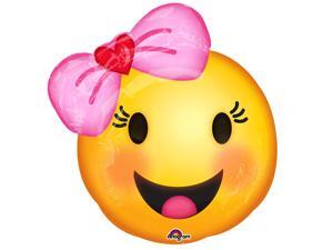 Emoji With Bow 18" Balloon Emoji With Bow 18" Balloon