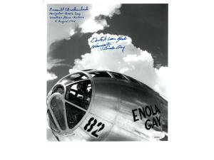 Dutch Van Kirk & Russell E Gackenbach signed WWII B&W 8x10 Photo Navigators Enola Gay Hiroshima Kokura 9 Aug 1945- JSA #EE63501 Dutch Van Kirk & Russell E Gackenbach signed WWII B&W 8x10 Photo Navigators Enola Gay Hiroshima Kokura 9 Aug 1945- JSA #EE63501