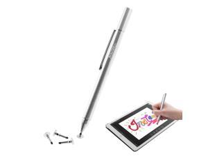Insten Universal Precision Disc Fine Point Stylus Pens with 3 Replacement Discs Tip - Stylus Pens for Tablet touch screens Cell phone Laptop iPhone iPad Samsung Tab - Silver Insten Universal Precision Disc Fine Point Stylus Pens with 3 Replacement Discs Tip - Stylus Pens for Tablet touch screens Cell phone Laptop iPhone iPad Samsung Tab - Silver