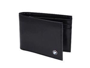 BMW Logo Men's Black Genuine Leather Wallet BMW Logo Men's Black Genuine Leather Wallet