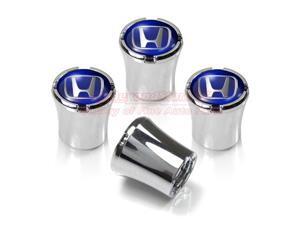 Honda Blue Logo Chrome Tire Stem Valve Caps Honda Blue Logo Chrome Tire Stem Valve Caps