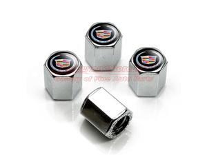 Chrome Cadillac Silver Logo Tire Stem Valve Caps Chrome Cadillac Silver Logo Tire Stem Valve Caps