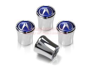 Acura Blue Logo Chrome Tire Stem Valve Caps Acura Blue Logo Chrome Tire Stem Valve Caps