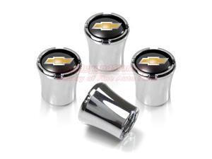 Chevrolet Gold Logo Chrome Tire Stem Valve Caps Chevrolet Gold Logo Chrome Tire Stem Valve Caps