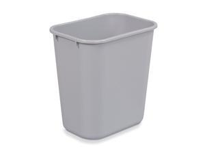 RUBBERMAID FG295600GRAY 7 gal. Gray Rectangular Wastebasket RUBBERMAID FG295600GRAY 7 gal. Gray Rectangular Wastebasket