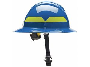 Fire Helmet, Blue, Thermoplastic Fire Helmet, Blue, Thermoplastic